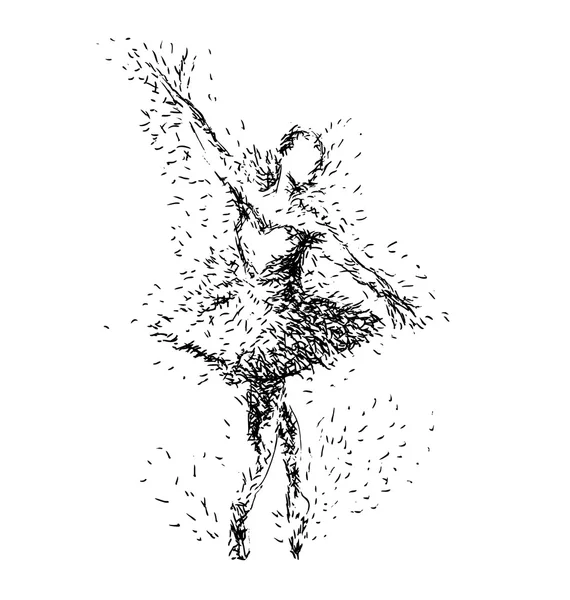 Ручний малюнок ілюстрація балерини — стоковий вектор