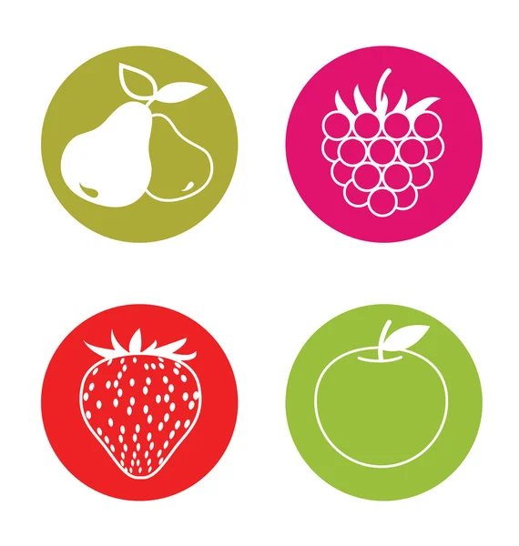 Pictogramas de frutas vectoriales — Vector de stock