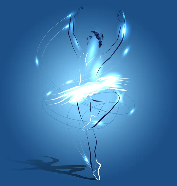 Ілюстрація танцювальної балерини — стоковий вектор