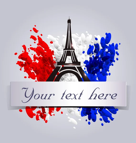 Vector illustration with the motif of France — Stock Vector