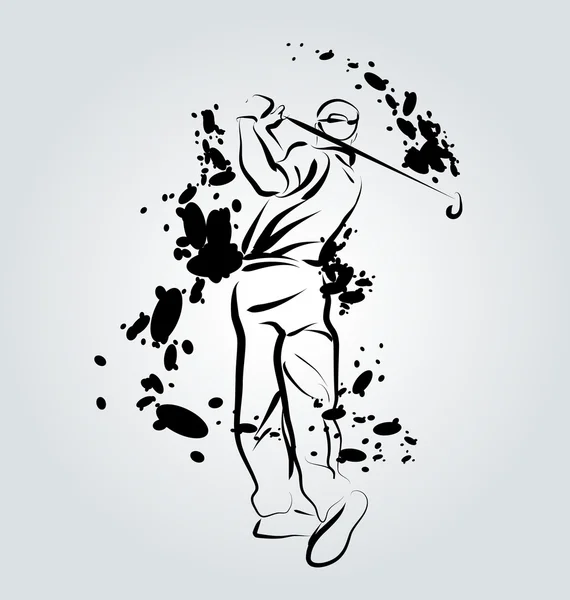 Illustrazione vettoriale del golfista — Vettoriale Stock