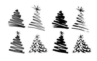 El kroki Noel ağacı