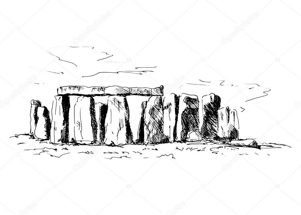 Hand sketch Stonehenge