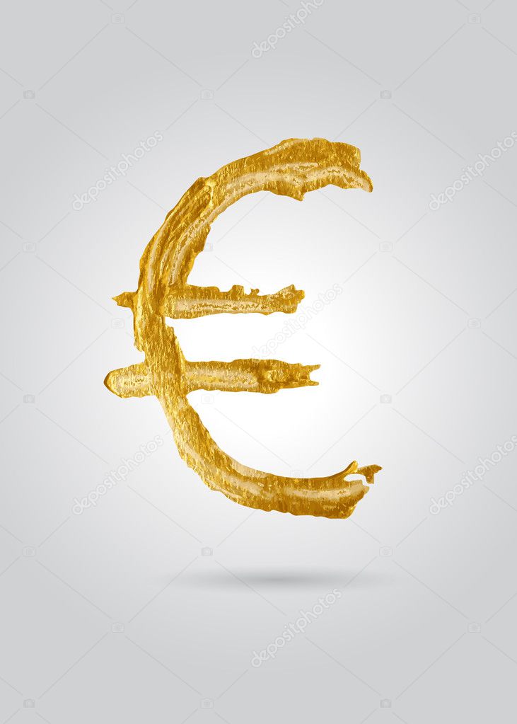 Euro symbol in gold