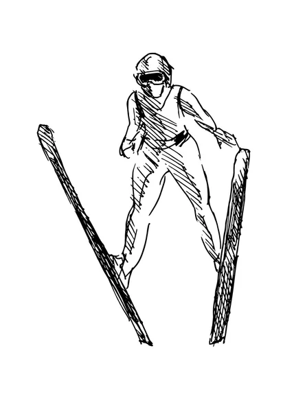 Skispringer — Stockvektor