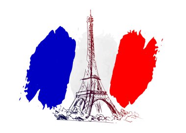 Fransa nedeni ile vektör arka plan