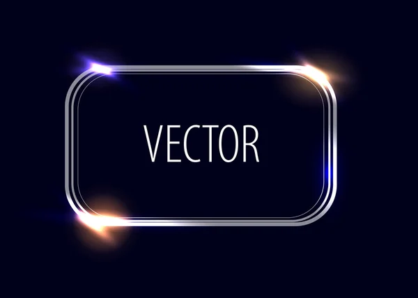 Moldura vetorial com efeitos de luz — Vetor de Stock