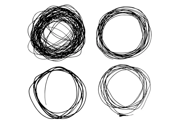 Cercles de croquis main — Image vectorielle