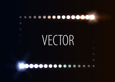 nokta çerçeve ışık efektleri ile