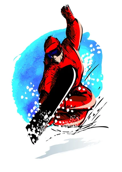 Snowboarder — Archivo Imágenes Vectoriales