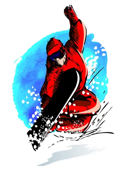 Snowboarder — Stockvector