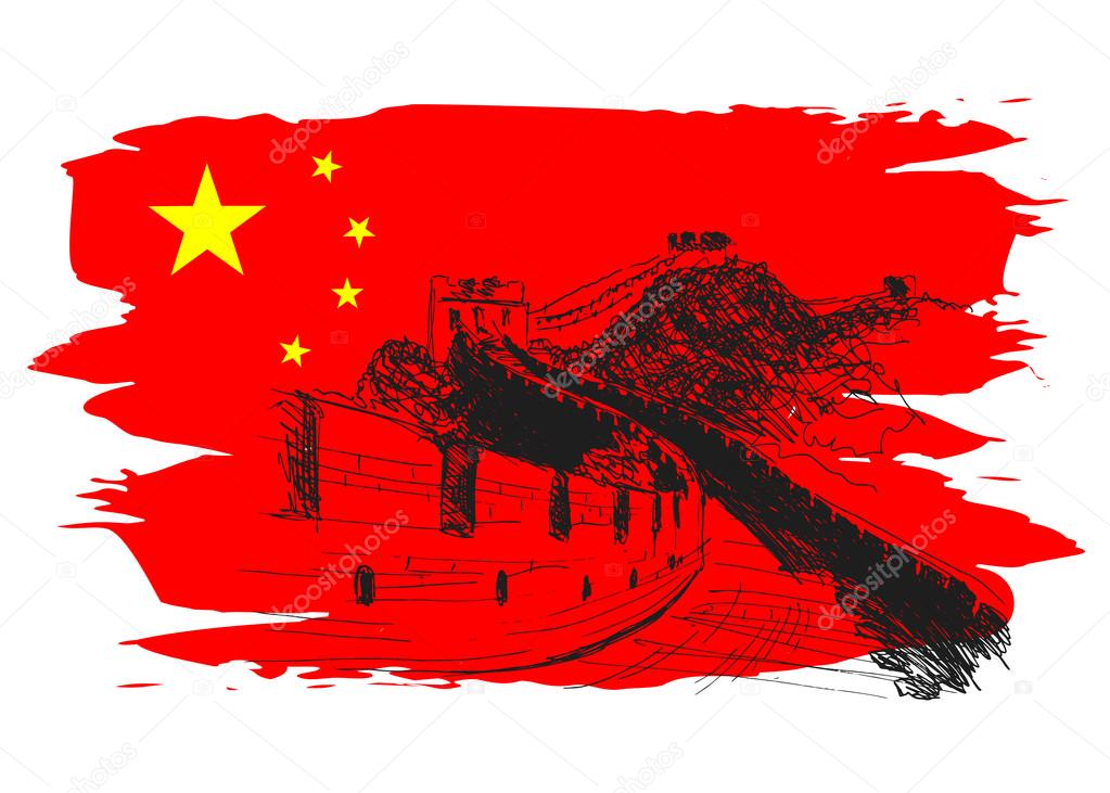 Background with China motive