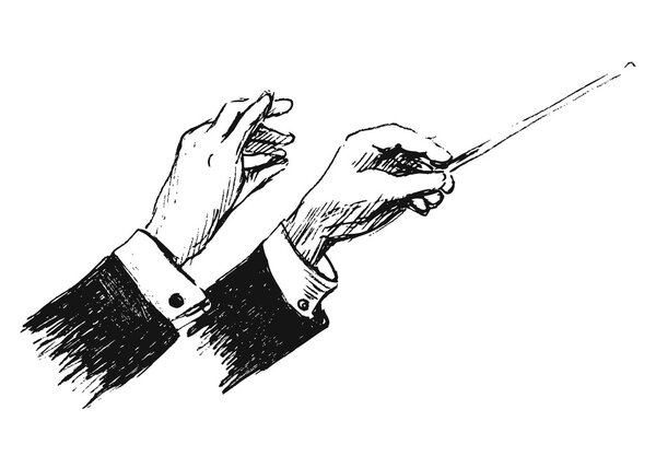 Sketch the hands of conductor