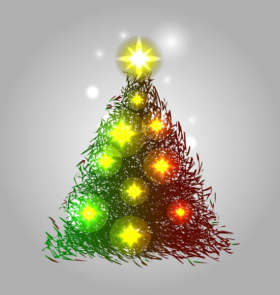 Illustration d'un arbre de Noël — Image vectorielle