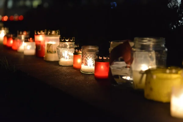 Row of Christmas lantern — Stock Photo, Image