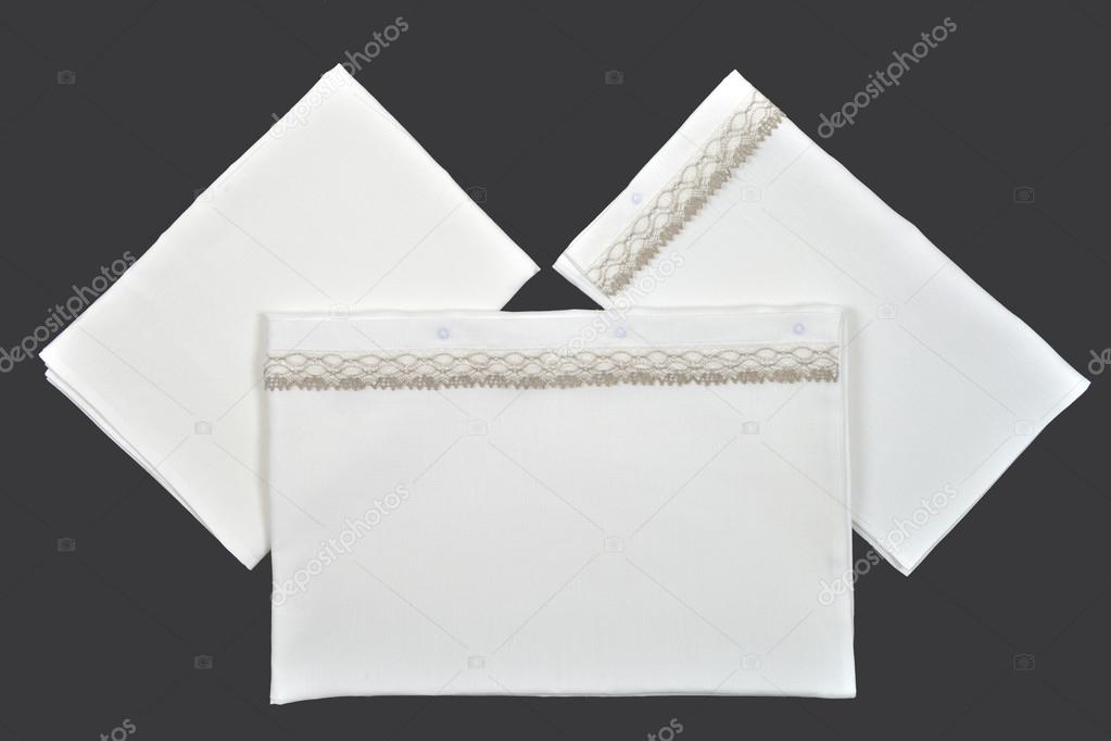 Three white pillowcase