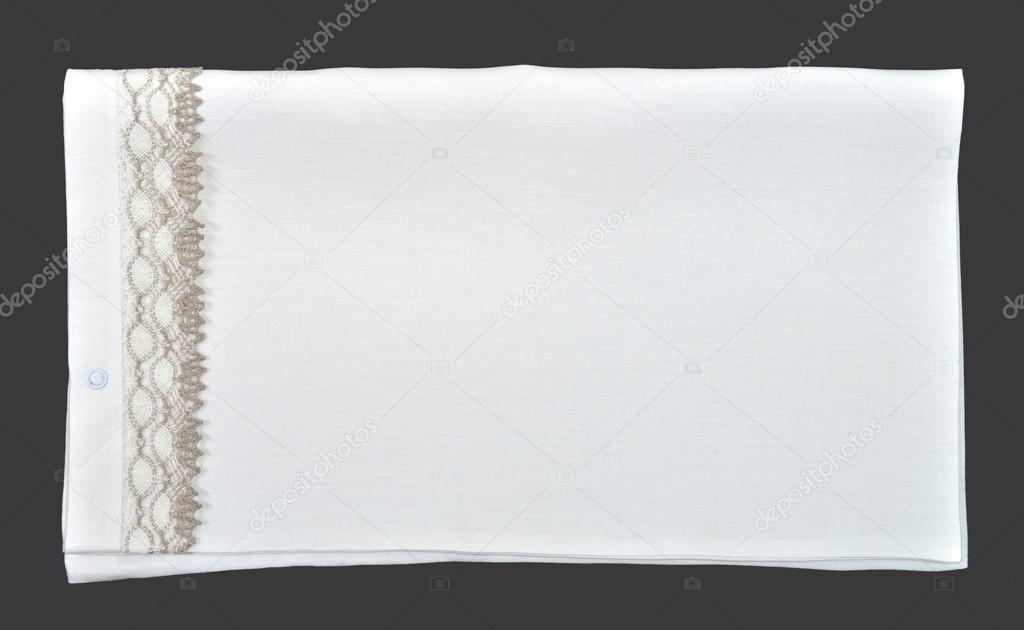 White pillow case with lace