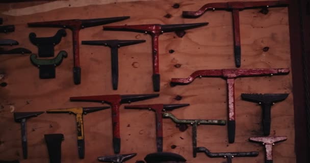 Blacksmith working tools — Stock Video