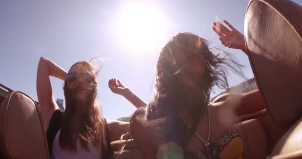 Girl friends goza de uma viagem de verão — Vídeo de Stock