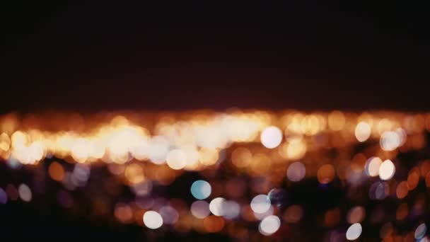 Bokeh of city lights — Stockvideo