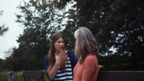 Nonna e nipote parlando — Video Stock