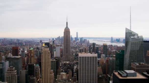 Empire State Building und Welthandelszentrum — Stockvideo