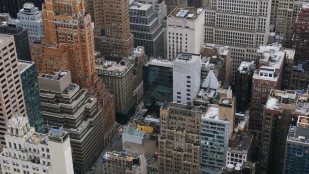 Rooftops and skyscrapers in Manhattan — Stock Video