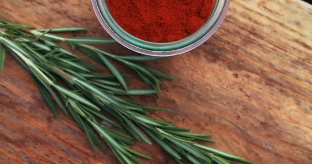 Fresh sprig of rosemary — Stock Video