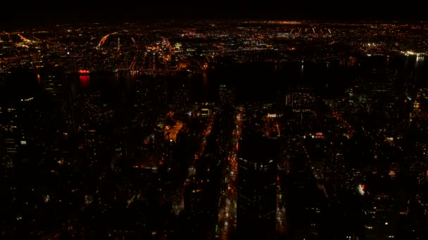 Blick hinunter nach New York — Stockvideo