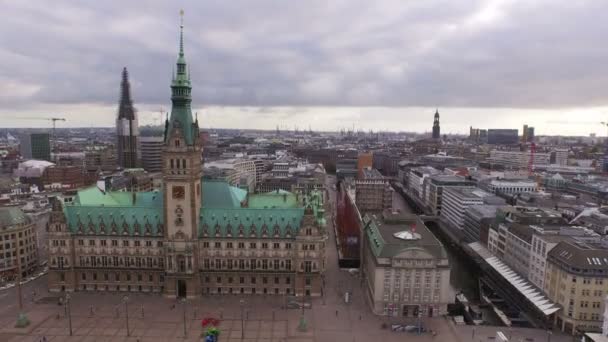 Vista aérea de Hamburgo — Vídeo de Stock
