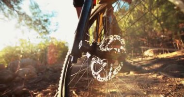 İyi izleri ile bir dağ bisikleti lastiği