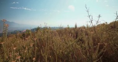 Bir toprak yol sürme Mountainbiker