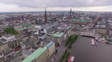 Hamburg, Almanya'nın seyahat noktası olarak havadan görünümü