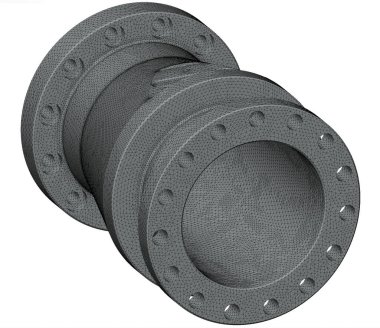 finite element methode mehs of a mechanical part