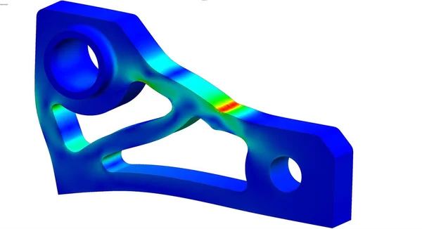 Local stresses of a finite element analysis of a mechanical mach