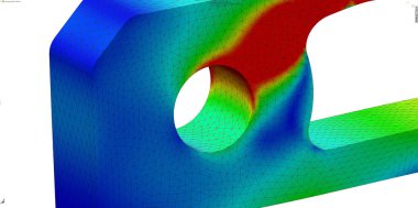 sonlu element stres analizi sonuçları - 3d illüstrasyon