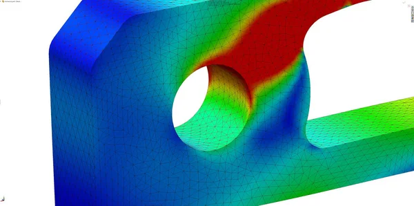sonlu element stres analizi sonuçları - 3d illüstrasyon