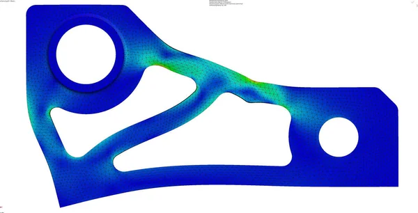 Análise de tensão de elementos finitos CAE - ilustração 3d — Fotografia de Stock