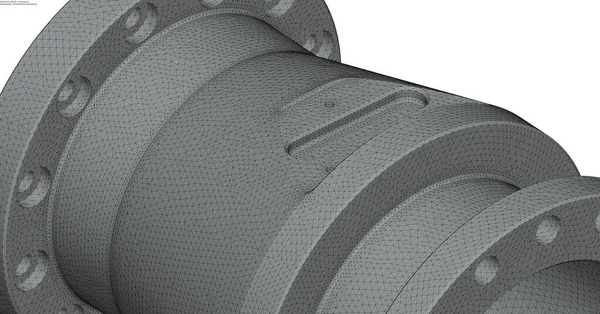 sonlu element analizi ağ analizi - 3d ilüstrasyon