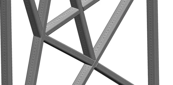 3D illustration CAD model of a steel framework — Stock Photo, Image