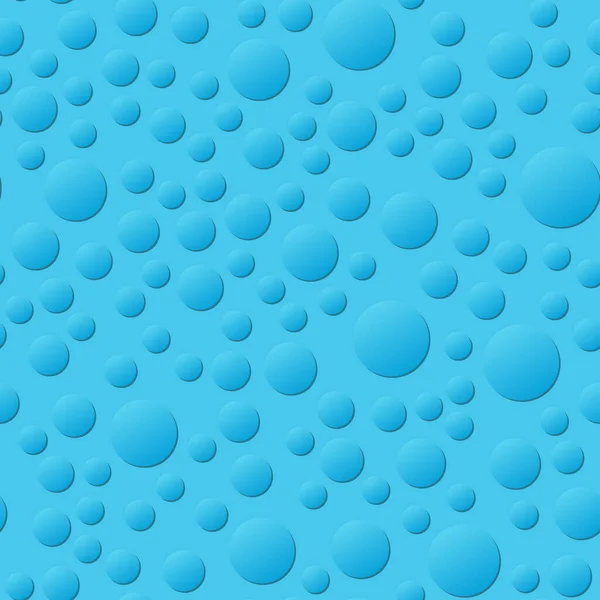 Бесшовный ярко-синий узор с пузырями. Векторная иллюстрация — стоковый вектор