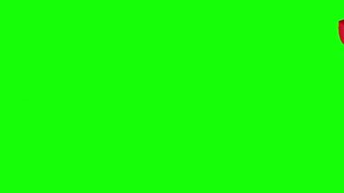 Sosyal ağlar 4K Canlı Kalp Canlandırması yeşil ekranda 2D animasyon