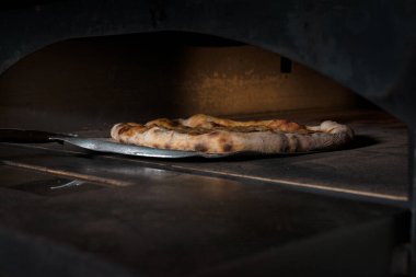 Ev yapımı bir fırından çıkan el yapımı pizza.