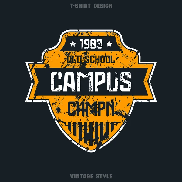 Campus emblème de l'équipe sportive — Image vectorielle