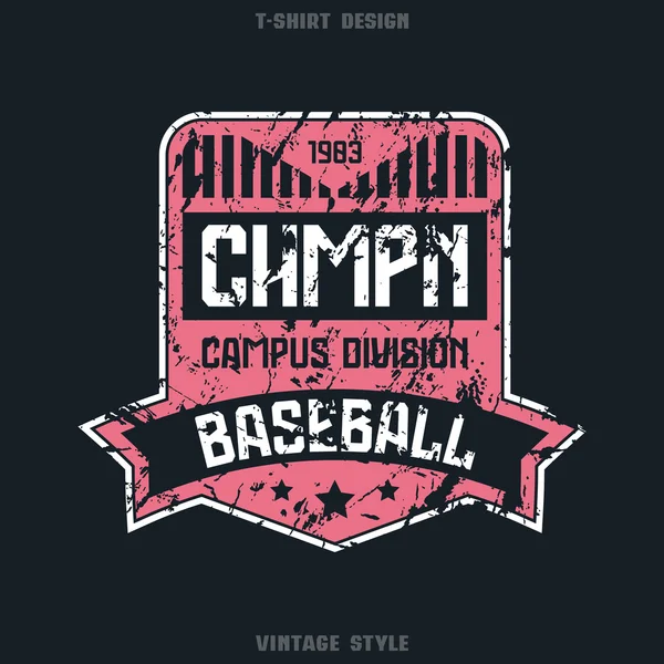 Badge de l'équipe de baseball — Image vectorielle