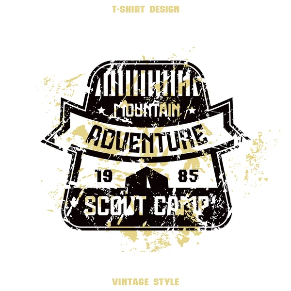 Scout camp badge — Stock vektor