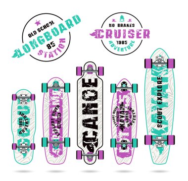Set parmak longboard kamp tarzı üzerinde
