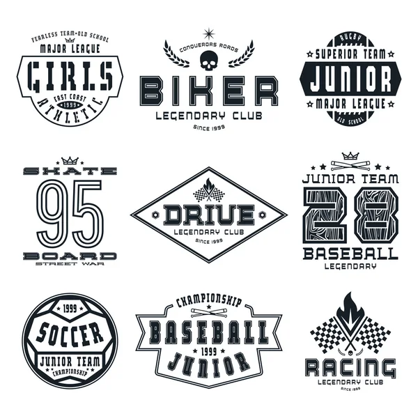 Set van sport emblemen — Stockvector