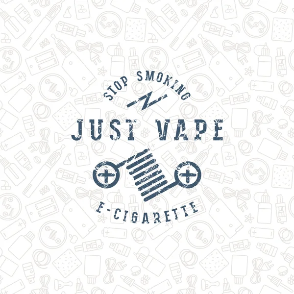 Vape Dükkanı Dikişsiz desen ve etiket