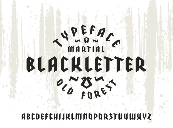 Sanserif czcionki w stylu black list — Wektor stockowy